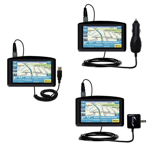 Deluxe Kit for the Maylong FD-420 GPS For Dummies includes a USB cable with Car and Wall Charger - uses Gomadic TipExchange Technology