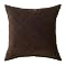 Micro-Velvet Quilted Pillow - Chocolate