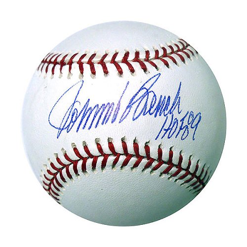 Autographed Johnny Bench Hall of Fame Major League Baseball