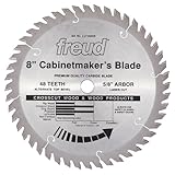 Freud LU73M008 8 inch 48 Tooth ATB Cabinetmaker's Crosscutting and Ripping Saw Blade with 5/8 inch Arbor