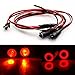 MOHERO 2 Leds Angel Eyes & Demon Eyes LED Light Headlights for 1/10 RC Model Crawler Cars Headlamps (Red+Yellow, 10mm)
