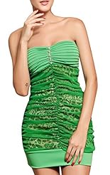 Sexy Strapless Sheath Polyester/Spandex Leopard Print Club Dress 