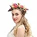 Valdler Natural Berries Reeds Flower Crown with Adjustable Ribbon for Wedding Festivals Purple