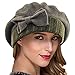 Ruphedy Women French Beret Knit Wool Beret Beanie Winter Dress Hats Hy022 (Green)