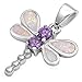 Sterling Silver Lab Opal with Amethyst Cubic title=
