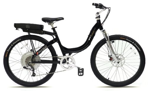 Prodeco V3 Stride 500 8 Speed Electric Bicycle, Black Pearl Metallic Gloss, 26-Inch/One Size