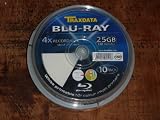 10 TRAXDATA BLU-RAY BLANK DVD DISC BD-R PRINTABLE 25GB