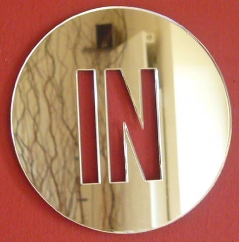 35cm Circle IN Sign &amp; Cut out IN letters
