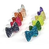 10 X 3.5mm Crystal Bow Phone Headset Dust Plug for Apple Iphone