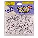 Alphabet Beads, Round White/Black Letters 250pc (Pack of 1)