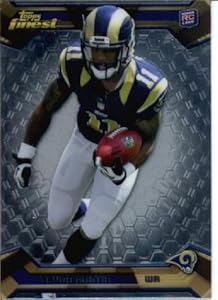 2013 Topps Finest Football Card #105 Tavon Austin Rookie Card St. Louis Rams ( IN PROTECTIVE SCREWDOWN DISPLAY CASE)