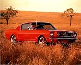 1965 Red Ford Mustang Fastback Print POSTER muscle car - 13x19