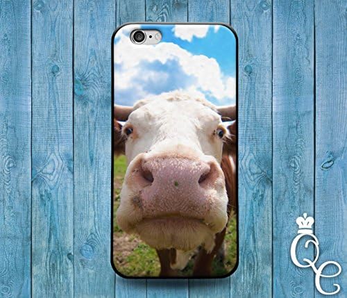 *BoutiqueHouse* iPhone 4 4s 5 5s 5c SE 6 6s plus iPod Touch 4th 5th 6th Generation Cute Cow Calf Close Up Funny Animal Phone Cover Cool Custom Fun Farm Case(iPhone 6/6S)