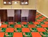 Miami Hurricanes 18x18 tiles Carpet Tiles Set of 20 Carpet Tiles