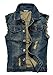 Idopy Men`s Retro Ripped Denim Jeans Vest Sleeveless Jacket