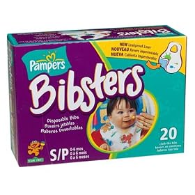 Pampers Small Bibsters with Leakproof Liner, Sesame Street characters, 20-Count
