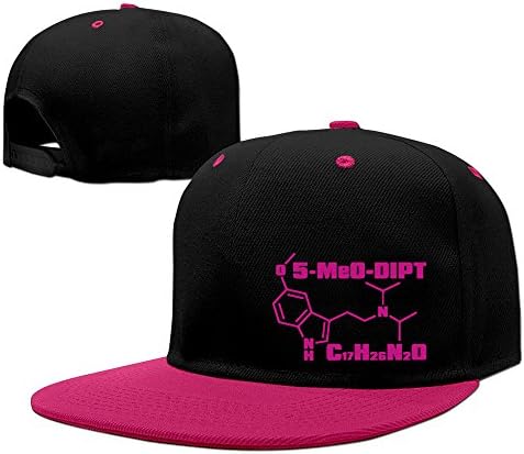 HIPOP 5MeODiPT Funny Chemical Formulas Contrast Color Snapback Baseball Cap With Pink