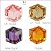 Lot 40 CUBEs 4mm Swarovski 5601 Crystal Beads 4 Colors (#4). Wholesale Price. Colors: Lt Rose, Lt Colorado Topaz, Amethyst, Topaz.