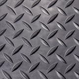 Diamond Plate Rubber Flooring Rolls, 3mm x 4ft Wide Rolls
