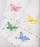 Pretty Butterfly Handkerchief, Handmade