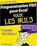 Programmation VBA pour Excel pour les nuls