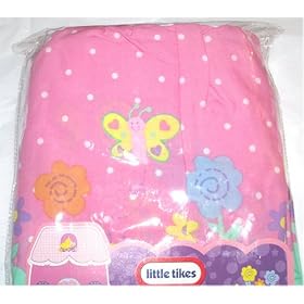 Little Tikes Playhouse Flowers Crib Dust Ruffle with 9 1/4