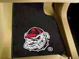 Georgia Bulldogs NCAA Car Floor Mats (2 Front) Bulldog Logo on Black