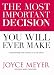 Book The Most Important Decision You Will Ever Make: Understanding What It Means to Accept Christ