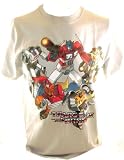 Transformers Mens T-Shirt - Gray w/ Classic Optimus Prime, BumbleBee, Hot Rod, Jazz & Others