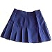 Womens Classic Pleated Skirt-Navy