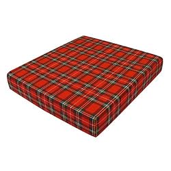 Duro-Med High-Density Foam Wheelchair Cushion, Plaid