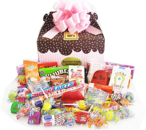 1960's Sprinkled Pink Retro Candy Gift Box by Candy Crate