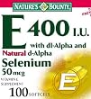 Vitamin E 400 IU, with Natural Dl-Alpha Selenium 50mcg