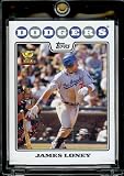 2008 Topps Baseball Cards # 269 James Loney - Los Angeles Dodgers - MLB Baseball Trading Card in a Protective Screw Down Display Case