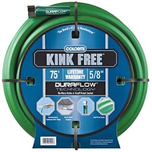 Colorite Kink Free CL7958075CEZ Premium Heavy Duty 5/8-Inch x 75-Foot Green Garden Hose