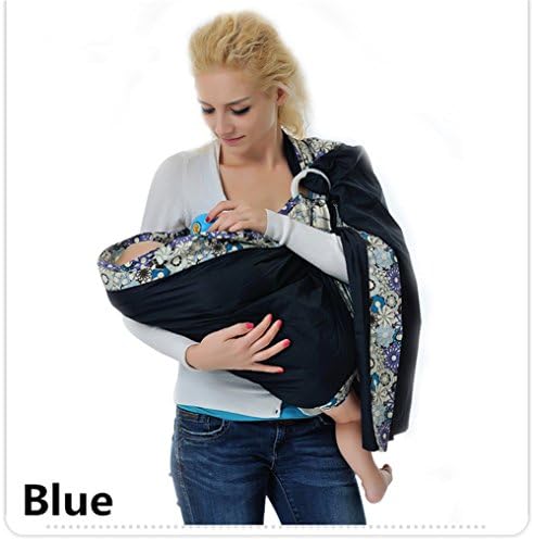 PopZeekEr® Ring Sling Baby Carrier - Shoulder Baby Sling - Can Be Used for Different Positions - Breastfeeding Privacy (Blue)