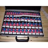 50 PIECE 1 2 SHAFT TUNGSTEN CARBIDE ROUTER BIT SET WITH METAL CASE by RAM