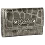 Women's Celeste Grey Synthetic Leather Tri-Fold Wallet: Grey Tri-Fold
