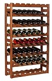 Wine Rack Wooden Shelf Bottle Shelf for 56 Bottles in Cherry Tree Color