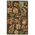 Safavieh Floral and Vines Wool Hook Rug Collection - Brown