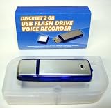 USB Voice Recorder - Discreet 2GB Flash Drive, 50 Hour Digital Recorder