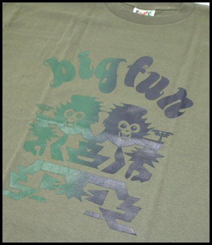 Size【L】A BATHING APE(エイプ) ×スケシン 09AW big funロゴサル顔T カーキ【カーキ】【新品】