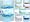 Deko-Steine aus Acryl, blau, Diamant klein 80g in PVC-Box