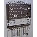 Wall Mount Jewelry Organizer Hanging Earring Holder Necklace Storage Rack (Anna Brown)