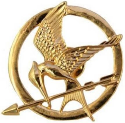 Elegant Vintage Movies Alloy Mockingjay Badge Pin Brooch Unique Jewelry Bronze/gold,100991a