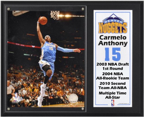 Carmelo Anthony Sublimated 12x15 Plaque | Details: Denver Nuggets
