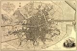 1796 LARGE HISTORIC CITY MAP DUBLIN IRELAND