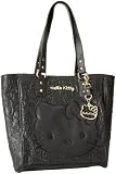 Hello Kitty SANTB0629 Satchel,Black/Grey/Gold,One Size