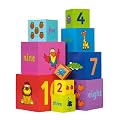 Tidlo Wooden Stacking Rainbow Cubes