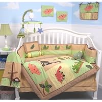 SoHo Dinosaur Plant Crib Nursery Bedding 10 Pieces Set